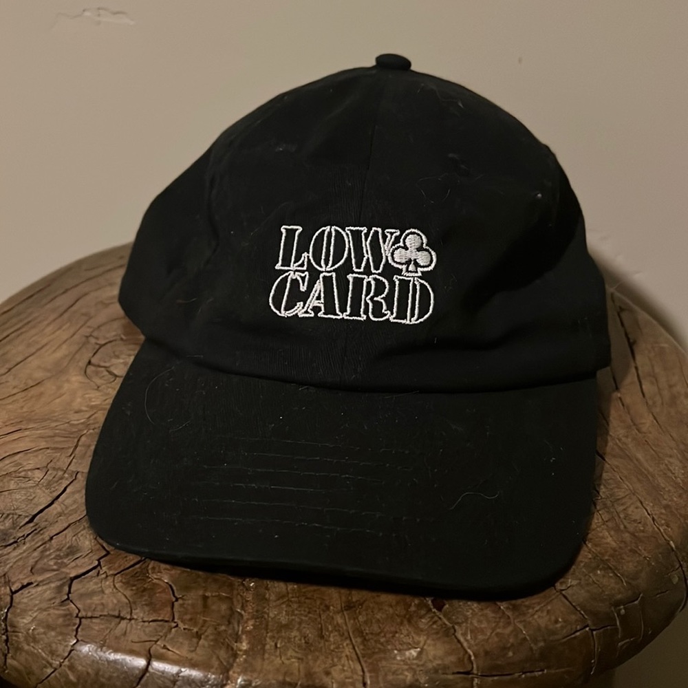 Lowcard Black embroidered dad hat